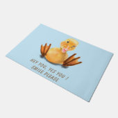 Grappige Deurmat met Happy Duck Smile - Aangepaste (Schuin)