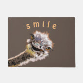 Grappige DeurmattenHappy Ostrich Aangepaste Tekst Deurmat (Voorkant)