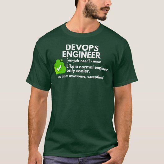 Grappige DevOps Engineer Definitie Engineering T-shirt (Voorkant)