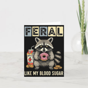 Grappige Diabetes Wasbeer Humor Type Eén Insuline Kaart