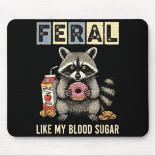 Grappige Diabetes Wasbeer Humor Type Eén Insuline Muismat