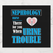 Grappige Dialyse RN Urine Humor Nefrologie Verplee Sparkling Wijnetiket (Enkel label)