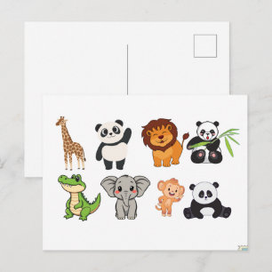 GRAPPIGE DIEREN ANSICHTKAART BRIEFKAART