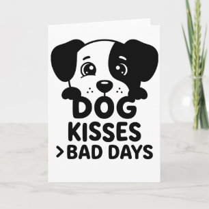 grappige dieren HOND KUST SLECHTE DAGEN Kaart