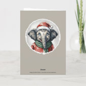 Grappige dieren Kerstfavorieten - Elephant 2 Kaart (Achterkant)