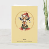 Grappige dieren Kerstfavorieten - Giraffe 1 Kaart (Achterkant)