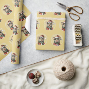 Grappige dieren Kerstfavorieten - Muis 1 Cadeaupapier