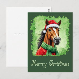 Grappige dieren Kerstfavorieten - Paard 6 Briefkaart