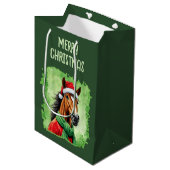 Grappige dieren Kerstfavorieten - Paard 6 Medium Cadeauzakje (Voorkant Gekanteld)