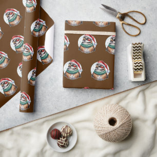 Grappige Dieren Kerstfavorieten - Sparrow 1 Cadeaupapier
