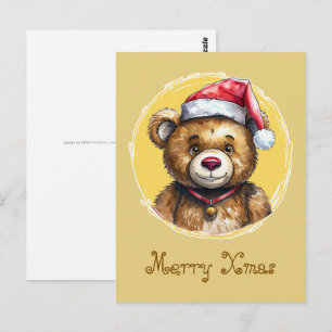 Grappige dieren Kerstfavorieten - Teddy Bear 1 Briefkaart
