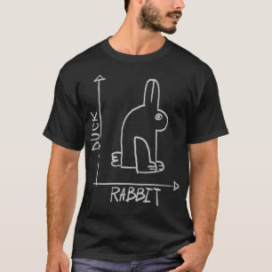grappige dieren konijneneend op zwarte labradors l t-shirt