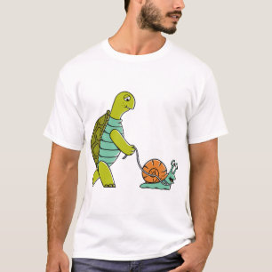 Grappige Dieren Schildpad En Slak T-shirt