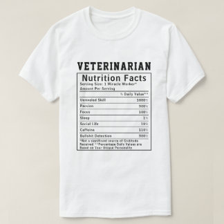 Grappige dierenarts voedingsfeiten huisdier liefhe t-shirt
