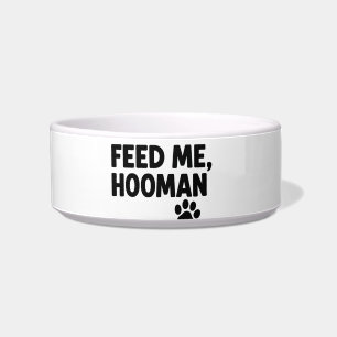 Grappige dierenkom – Voer me, Mens Voerbakje
