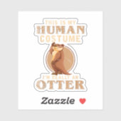 Grappige dierenkostuum dierentuin keeper sticker (Vel)