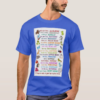 Grappige dierenposter familie t-shirt