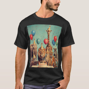 Grappige dierentuin dieren kunstprinten dieren in t-shirt