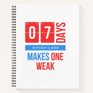 grappige dierenvogel notitieboek