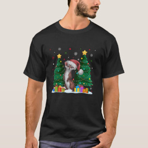 Grappige Dierenvrienden Wezel Santa Hat Ugly Chris T-shirt