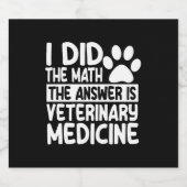 Grappige diergeneeskunde sparkling wijnetiket (Enkel label)