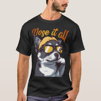 Grappige dierhond citaat voor humor t-shirt