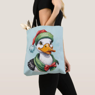Grappige dierlijke kerstfavorieten - Eend 2 Draagtas