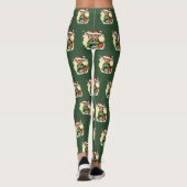 Grappige dierlijke kerstfavorieten - Fawn 1 Leggings (Achterkant)