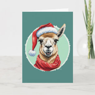 Grappige dierlijke kerstfavorieten - Llama 1 Kaart