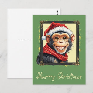 Grappige dierlijke kerstfavorieten - Monkey 2 Briefkaart