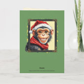Grappige dierlijke kerstfavorieten - Monkey 2 Kaart (Achterkant)