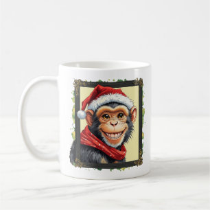 Grappige dierlijke kerstfavorieten - Monkey 2 Koffiemok