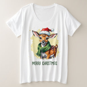 Grappige dierlijke Kerstfavorieten - Ree 1 Grote Maat T-shirt