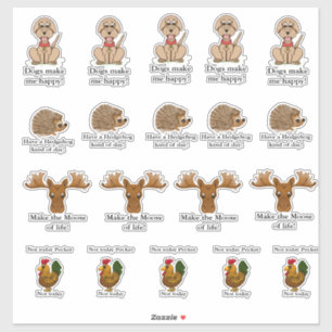 Grappige dierstickers sticker