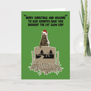Grappige dikke grap kerst feestdagen kaart