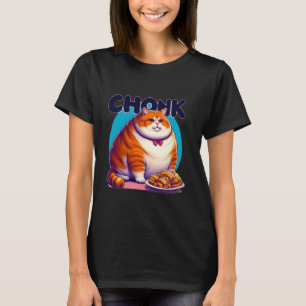 Grappige dikke katten meme, Chonk kat Kattenliefhe T-shirt
