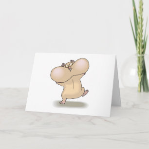 grappige dikke wangen hamster kaart