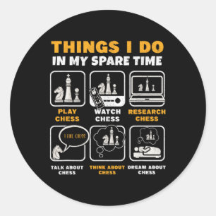 Grappige Dingen Die Ik Als Schaker Doe In Mijn Vri Ronde Sticker