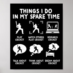 Grappige Dingen Die Ik Doe In Mijn Vrije Tijd Cric Poster