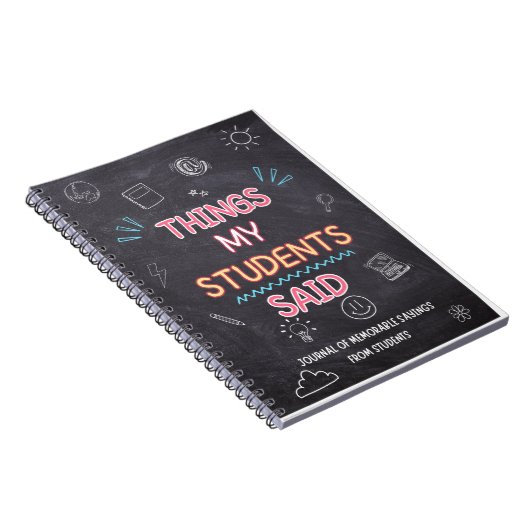 Grappige dingen die mijn studenten zei dagboek notitieboek (Rechterzijde)