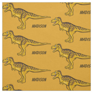 Grappige Dinosaur aangepaste naam & kleur stof