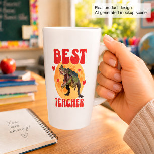 Grappige Dinosaur Dinosaur Beste Leraar Latte Mok
