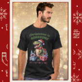Grappige Dinosaur Kerst T-Shirt voor Heren, Famili