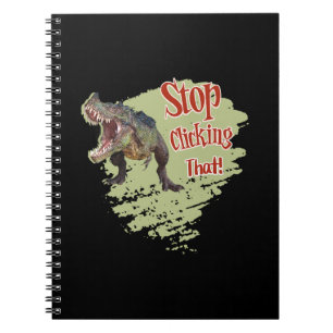 Grappige Dinosaur Stop Klikken Notitieboek