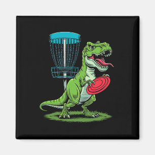Grappige Dinosaur T-rex Disc Golf Speler Sket Golf Magneet