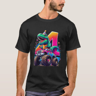 Grappige Dinosaur T Rex Monster Truck I m 4 Happy T-shirt