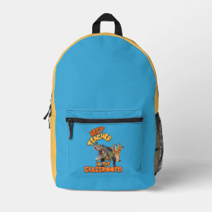 Grappige Dinosaurius Kunstleraar Creatieve Klaslok Bedrukte Rugzak