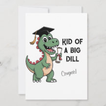 Grappige dinosaurus afstudeerkaart – Kid van een g