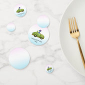 Grappige dinosaurus antiek auto verjaardag Schoolj Confetti (Groep)