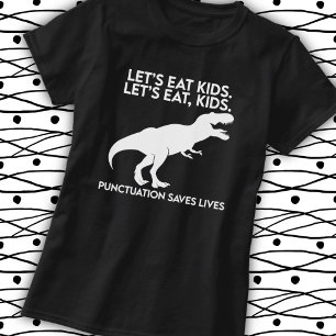 Grappige dinosaurus grammatica les t-shirt